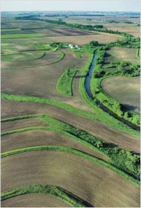 aerial view of conservation buffers 