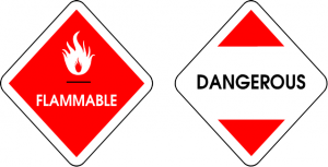 flammable and dangerous signage