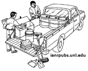 drawing of materials in the back of an open picket