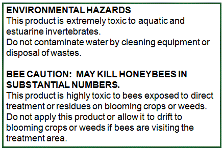 environmental hazard section of label