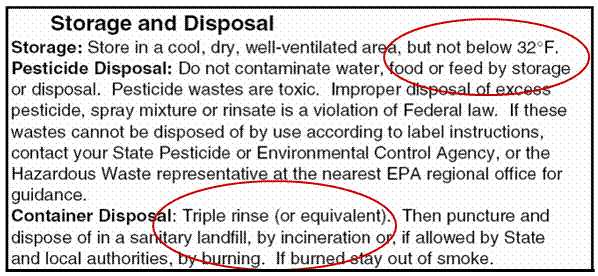 Storage information on a label