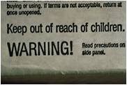 Warning statement on a label