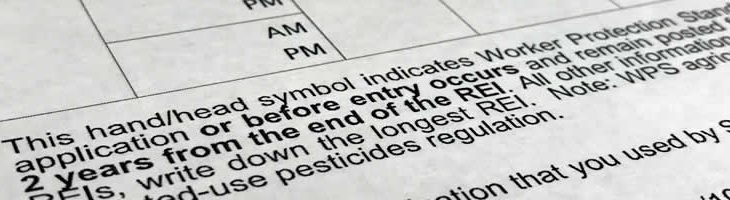 Pesticide application record keeping