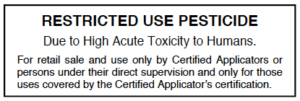 Restricted Use pesticide statement